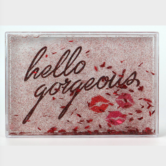 NEW! LIQUID FLOATING GLITTER & LIPS PICTURE FRAME - Picture 1 of 1